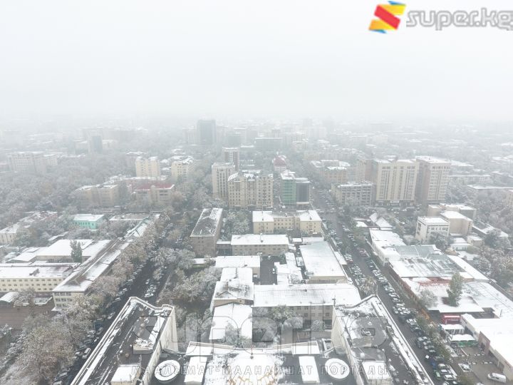 Бишкек шаарынын бийиктен көрүнүшү
