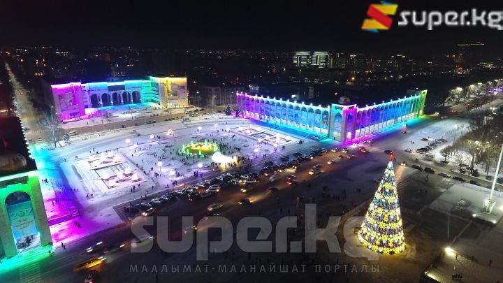 &quot;Ала-Тоо&quot; аянтынын бийиктен көрүнүшү