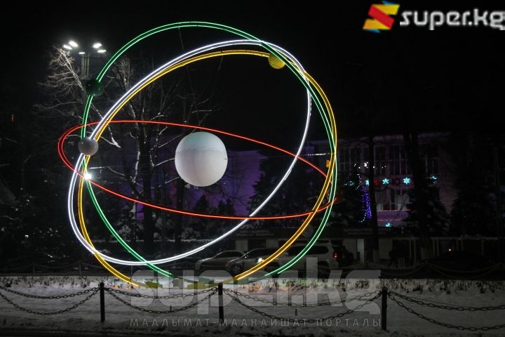 Чүй кең көчөсү, Улуттук илимдер академиясынын маңдайында &quot;Планеталык атом модели&quot; 