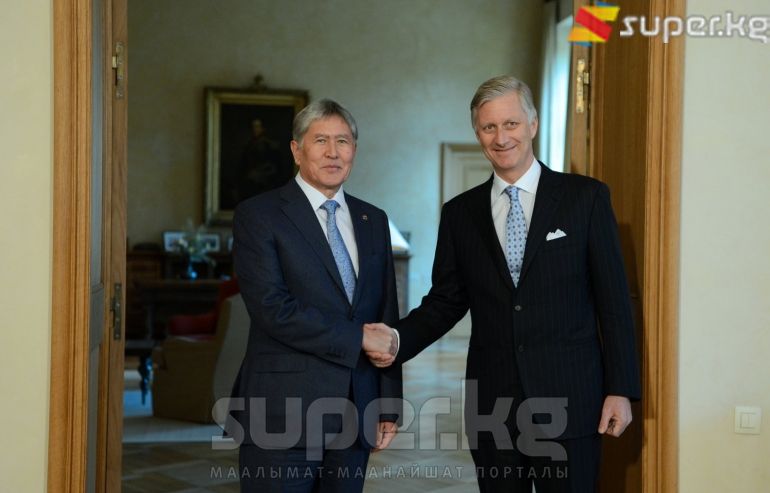 Президент Алмазбек Атамбаев Бельгиянын Королу Филипп менен