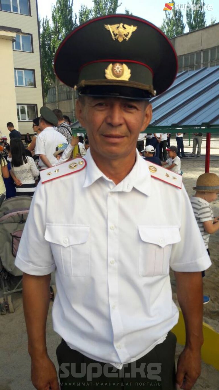 Өрткө каршы кызматынын кызматкери Эсенгазы Шеримбеков