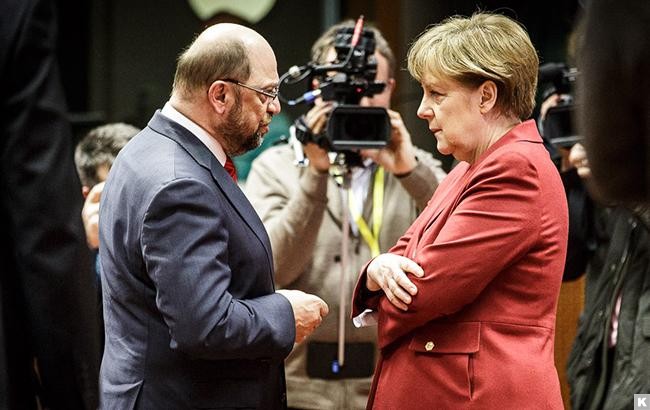 Германиянын канцлери Ангела Меркель менен анын атаандашы Мартин Шульц