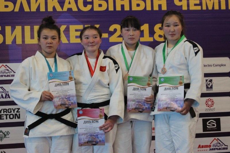 70 килограммга чейинки салмак ченинде:

1-орун: Күмүшай Соскеева;

2-орун: Нурайым Нуралиева

3-орун: Айчүрөк Молдокматова;

3-орун: Нуркыз Нурбек кызы;
