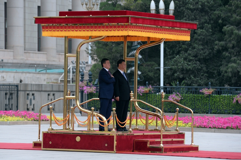 Президент Сооронбай Жээнбеков жана Кытайдын лидери Си Цзиньпин 